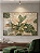 Quadro Decorativo Folhagem Tons de verde-sálvia Detalhes Dourados Costela de Adão - Imagem 1