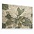 Quadro Decorativo Folhagem Tons de verde-sálvia Detalhes Dourados Costela de Adão - Imagem 2