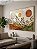 Quadro Decorativo Abstrato Floral Geométrico Folhagem Estilo Boho Sol Montanha - Imagem 1