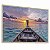 Quadro Decorativo Barco Vista Por do Sol Mar Azul Natureza - Imagem 5