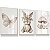 Kit 3 Quadros Decorativos Infantil Coelhinha Cogumelo Flores Borboleta Rosa - Imagem 2
