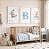 Kit 3 Quadros Infantil Ursinho Nome Personalizado Pescando Lua Estrelas Tons Azuis Quarto - Imagem 1