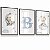 Kit 3 Quadros Infantil Ursinho Nome Personalizado Pescando Lua Estrelas Tons Azuis Quarto - Imagem 6