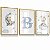 Kit 3 Quadros Infantil Ursinho Nome Personalizado Pescando Lua Estrelas Tons Azuis Quarto - Imagem 4