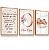 Kit 3 Quadros Decorativos Infantil Ursinho Nuvem Nome Personalizado Oração - Imagem 4