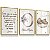 Kit 3 Quadros Decorativos Infantil Ursinho Nuvem Nome Personalizado Oração - Imagem 5