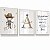Quadro Decorativo Infantil Nome Personalizado Cowboy Chapéu Oração Santo Anjo kit 3 - Imagem 2