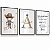 Quadro Decorativo Infantil Nome Personalizado Cowboy Chapéu Oração Santo Anjo kit 3 - Imagem 6