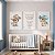 Quadro Decorativo Infantil Cavalinhos Cowboy Chapéu Oração Santo Anjo kit 3 - Imagem 1