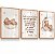 Quadro Decorativo Infantil Ursinho Bege Dormindo Nuvem Lua Estrelas Oração Santo Anjo Kit 3 Quadros - Imagem 5