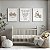 Quadro Decorativo Infantil Ursinho Bege Dormindo Nuvem Lua Estrelas Oração Santo Anjo Kit 3 Quadros - Imagem 1