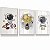 Quadro Decorativo Astronauta Foguete Balão Menino Lua Estrelas Kit 3 Quadros - Imagem 2