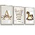 Quadro Decorativo Infantil Oração Santo Anjo Nome Personalizado Cavalinho Balanço Kit 3 Quadros - Imagem 3
