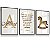 Quadro Decorativo Infantil Oração Santo Anjo Nome Personalizado Cavalinho Balanço Kit 3 Quadros - Imagem 6