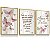 Quadro Decorativo Borboletas Rosa Dourado Nome Personalizado Oração Santo Anjo Kit 3 Quadros - Imagem 4