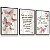 Quadro Decorativo Borboletas Rosa Dourado Nome Personalizado Oração Santo Anjo Kit 3 Quadros - Imagem 6