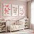 Quadro Decorativo Borboletas Rosa Dourado Nome Personalizado Oração Santo Anjo Kit 3 Quadros - Imagem 1