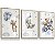 Quadro Decorativo Infantil Ursinho Azul Lua Aviãozinho Balões Nuvens kit 3 - Imagem 3