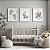 Quadro Decorativo Infantil Ursinho Azul Lua Aviãozinho Balões Nuvens kit 3 - Imagem 1
