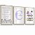 Quadro Decorativo Infantil Cogumelos Nome Personalizado Salmos Flores - Imagem 3