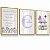 Quadro Decorativo Infantil Cogumelos Nome Personalizado Salmos Flores - Imagem 4