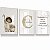 Kit 3 Quadros Decorativos Infantil Jesus Pastor de Ovelha Salmo Nome Personalizado - Imagem 2