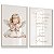 Kit 2 Quadros Decorativos Infantil Anjinha Oração Santo Anjo Quarto Menina - Imagem 2