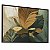 Quadro Decorativo Arte Botânica Abstrata Folhagem Folhas Tons Verde Dourado Laranja Natureza - Imagem 3