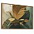 Quadro Decorativo Arte Botânica Abstrata Folhagem Folhas Tons Verde Dourado Laranja Natureza - Imagem 2