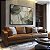 Quadro Decorativo Folhas Tons Bege Verde Delicadas Pétalas Suaves Natureza - Imagem 1