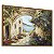 Quadro Decorativo Vilarejo Paisagem a Beira Mar Pintura Vilarejo Flores Rua - Imagem 2