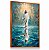Quadro Decorativo Jesus Reflexo Água Pintura Religioso Tons Azul - Imagem 2