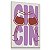 Quadro Decorativo Drink Cheers Cin Cin Taça Vinho Vintage Gourmet - Imagem 2
