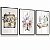 Quadro Decorativo Linhas Tesoura Atelier Manequim Costureira Kit 3 Quadros Flores - Imagem 6