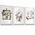 Quadro Decorativo Linhas Tesoura Atelier Manequim Costureira Kit 3 Quadros Flores - Imagem 2