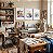 Quadro Decorativo Costura Máquina Agulha Tesoura Atelier Alfineteiro Costureira Tons Azuis Kit 3 Quadros - Imagem 1