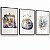 Quadro Decorativo Costura Máquina Agulha Tesoura Atelier Alfineteiro Costureira Tons Azuis Kit 3 Quadros - Imagem 6