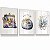 Quadro Decorativo Costura Máquina Agulha Tesoura Atelier Alfineteiro Costureira Tons Azuis Kit 3 Quadros - Imagem 2
