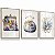 Quadro Decorativo Costura Máquina Agulha Tesoura Atelier Alfineteiro Costureira Tons Azuis Kit 3 Quadros - Imagem 3