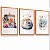 Quadro Decorativo Costura Máquina Agulha Tesoura Atelier Alfineteiro Costureira Tons Azuis Kit 3 Quadros - Imagem 5