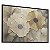 Quadro Decorativo Relevo Floral Bege e Miolo Azul Minimalista Floral Natureza - Imagem 6
