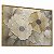 Quadro Decorativo Relevo Floral Bege e Miolo Azul Minimalista Floral Natureza - Imagem 5