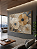 Quadro Decorativo Relevo Floral Bege e Miolo Azul Minimalista Floral Natureza - Imagem 1