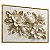 Quadro Decorativo Flores Magnólias Douradas Efeito 3D com Fundo Marmorizado - Imagem 5