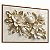 Quadro Decorativo Flores Magnólias Douradas Efeito 3D com Fundo Marmorizado - Imagem 3