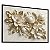 Quadro Decorativo Flores Magnólias Douradas Efeito 3D com Fundo Marmorizado - Imagem 6