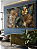 Quadro Decorativo Botânico Folhas Tropicais Douradas e Verde Escuro - Imagem 1