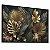 Quadro Decorativo Botânico Folhas Tropicais Douradas e Verde Escuro - Imagem 2