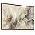Quadro Decorativo Abstrato Moderno Folhas Translúcidas Nude e Dourado - Imagem 4
