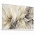Quadro Decorativo Abstrato Moderno Folhas Translúcidas Nude e Dourado - Imagem 2